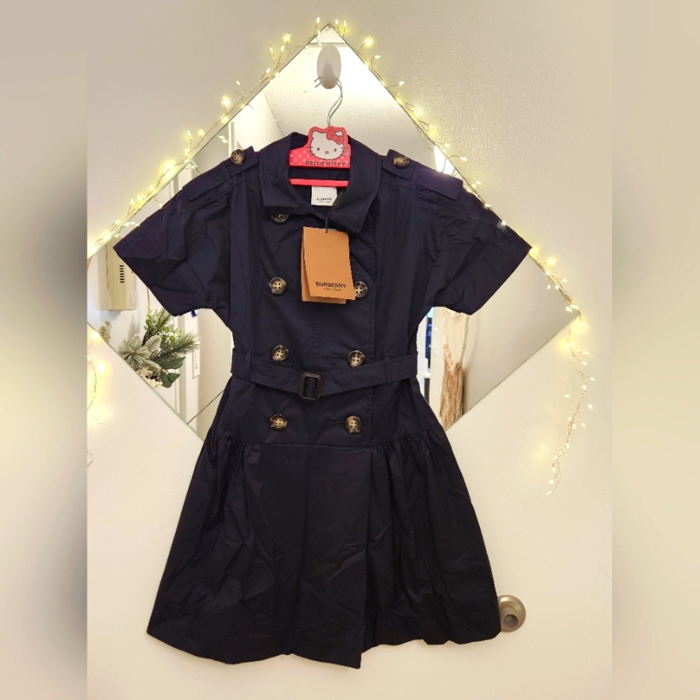 BURBERRY Trench Coat Style Dress youth size 12 NWT